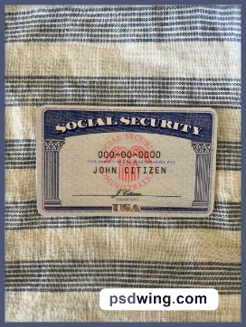 USA SSN Photolook - Stripes Textile Background (Front)